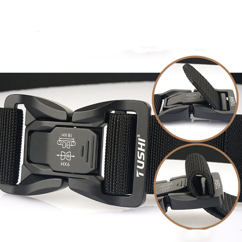 Men's Outdoor Tactical Belt Elastic Quick Release Waistband