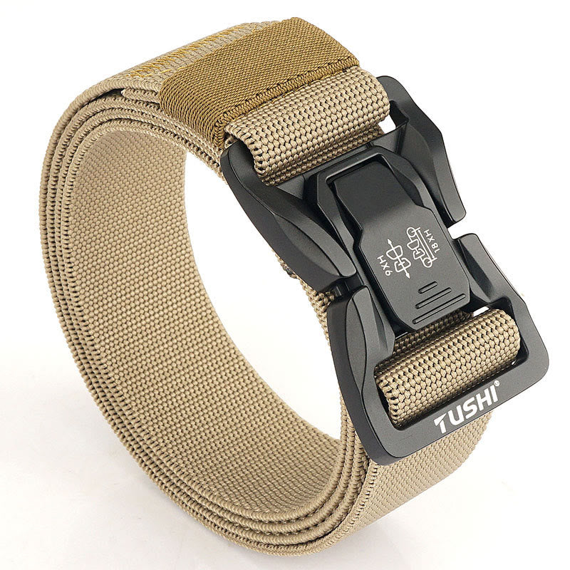 Men's Outdoor Tactical Belt Elastic Quick Release Waistband