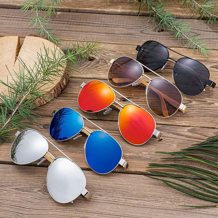 Outdoor Sunglasses Custom Name Wooden Case