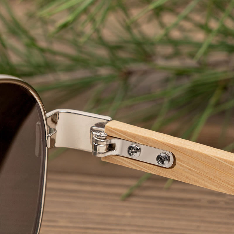 Outdoor Sunglasses Custom Name Wooden Case