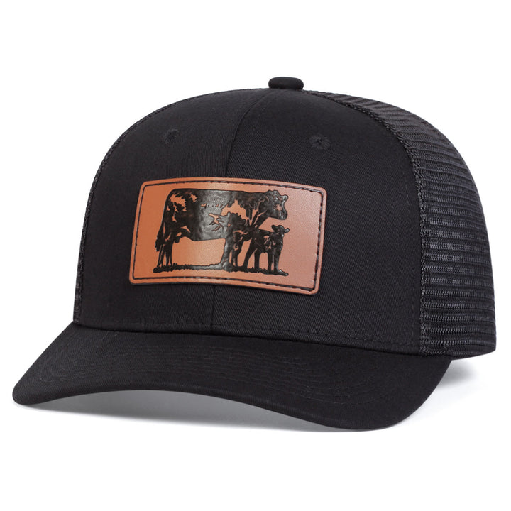 Bull Leads The Calf Adjustable Farmer Trucker Hat