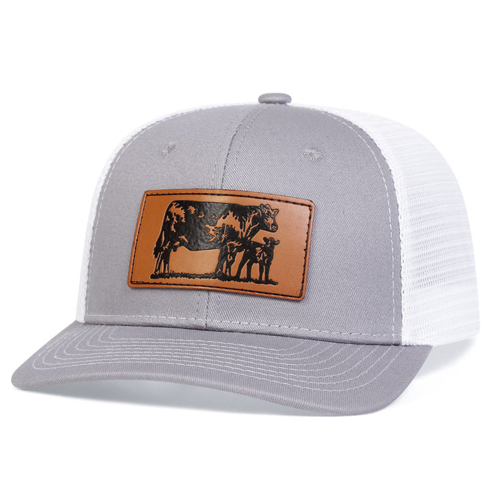 Bull Leads The Calf Adjustable Farmer Trucker Hat