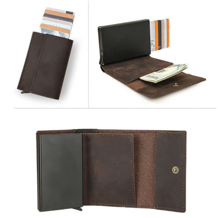 RFID NFC Protection Leather Card Wallet