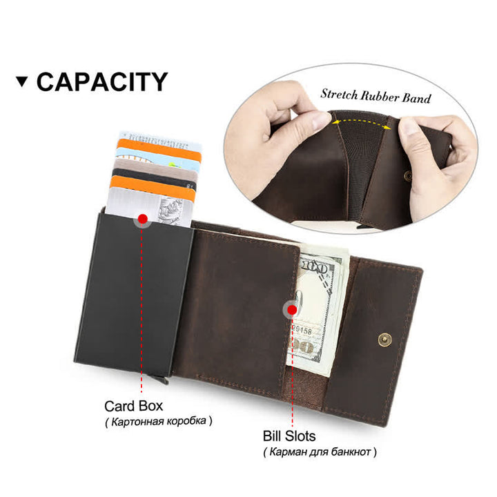 RFID NFC Protection Leather Card Wallet