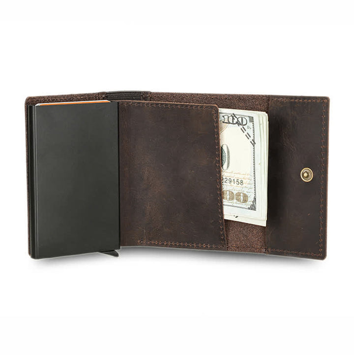 RFID NFC Protection Leather Card Wallet