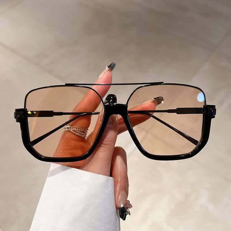 Oversized Square Frame Eyewear Sunshade Sunglasses