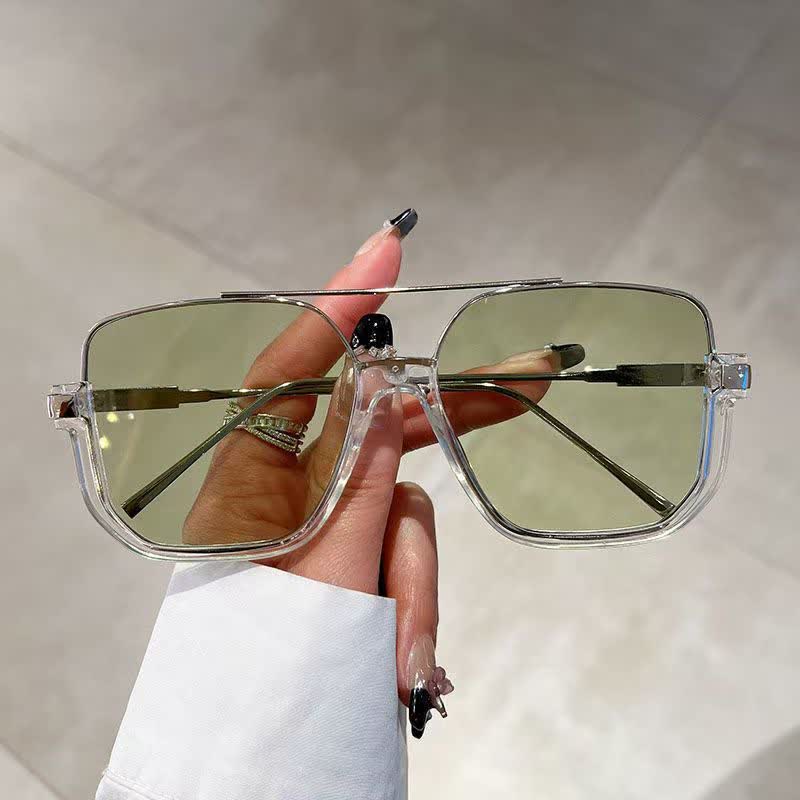 Oversized Square Frame Eyewear Sunshade Sunglasses