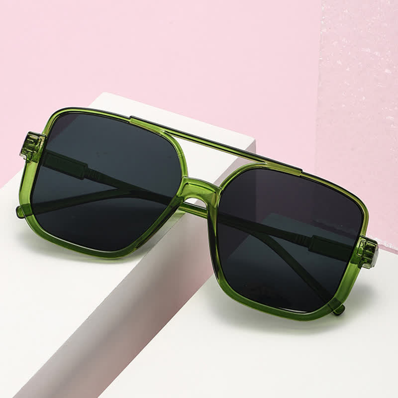 Oversized Square Frame Eyewear Sunshade Sunglasses