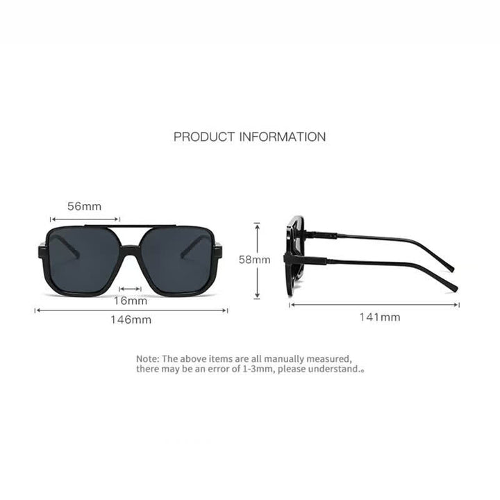 Oversized Square Frame Eyewear Sunshade Sunglasses