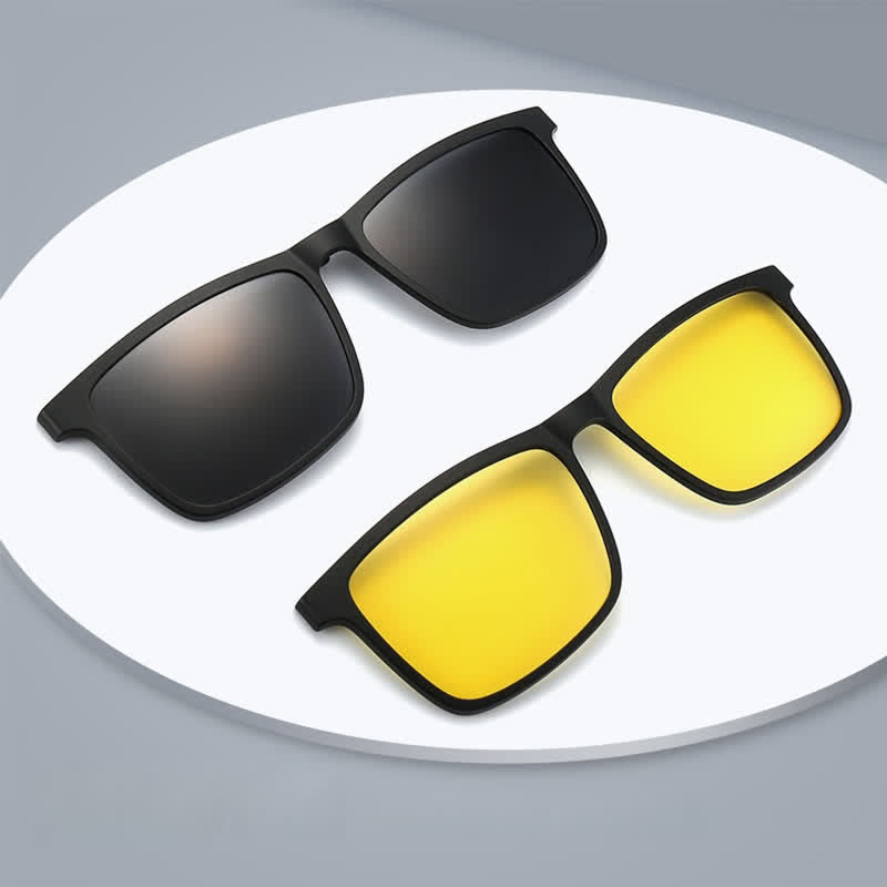 3Pcs Magnetic Clip-on Lens & Eyeglass Frames Sunglasses