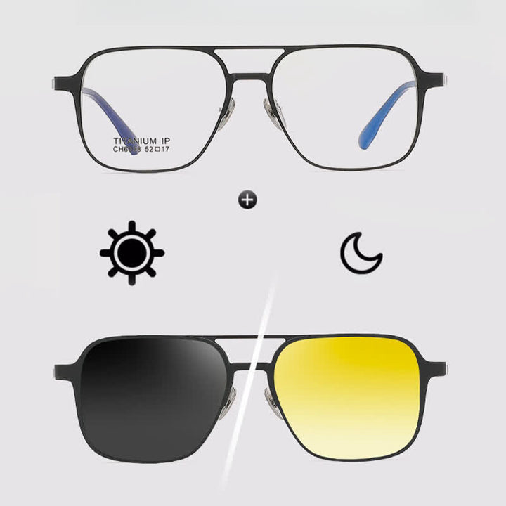 5Pcs Magnetic Polarized Lenses & Eyeglass Frames Sunglasses