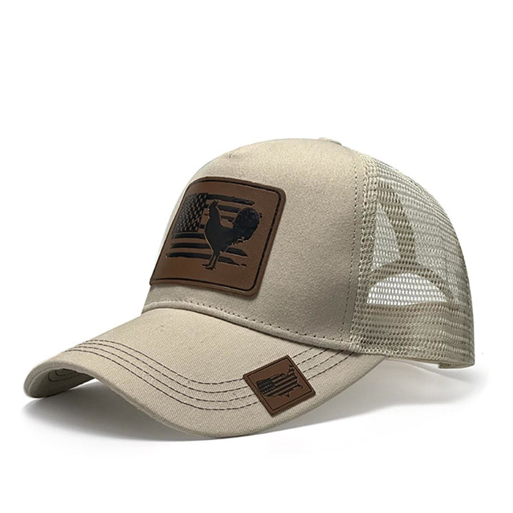 Farm Cock And Flag Adjustable Men's Trucker Hat