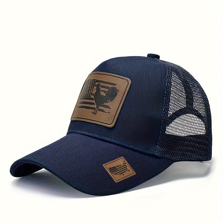 Farm Cock And Flag Adjustable Men's Trucker Hat