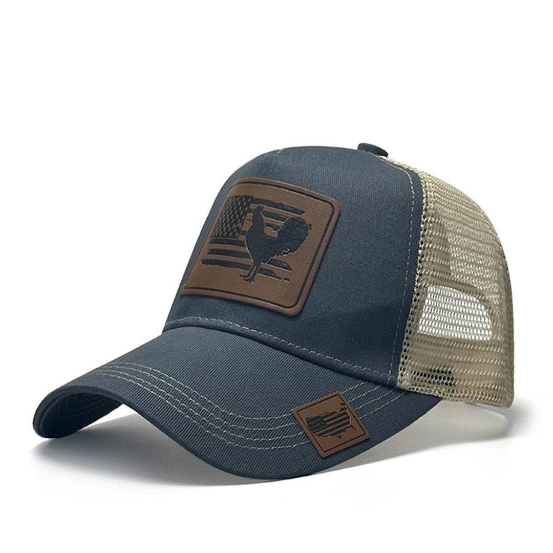 Farm Cock And Flag Adjustable Men's Trucker Hat