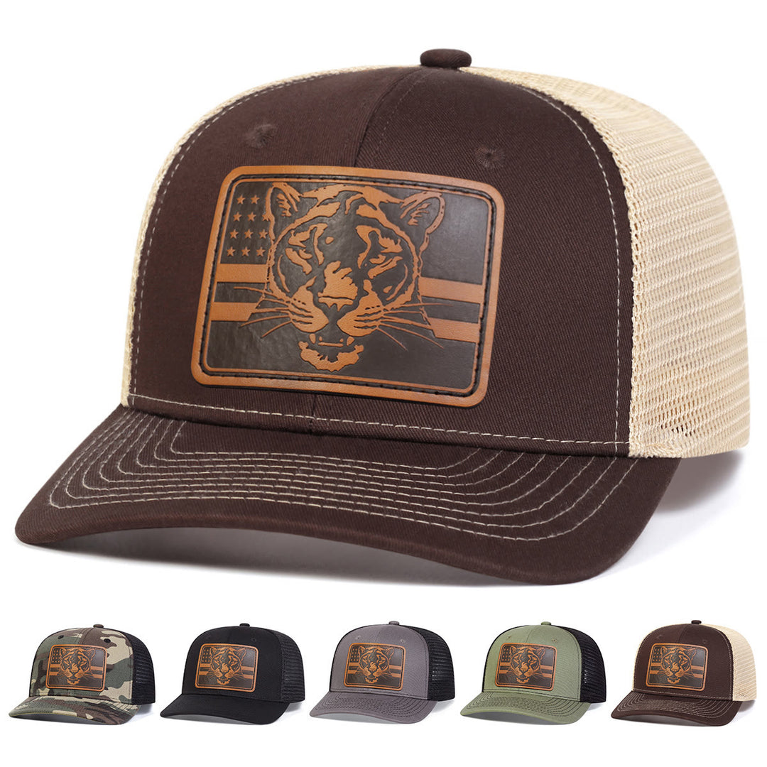 Tiger's Head Flag Adjustable Outdoor Trucker Hat