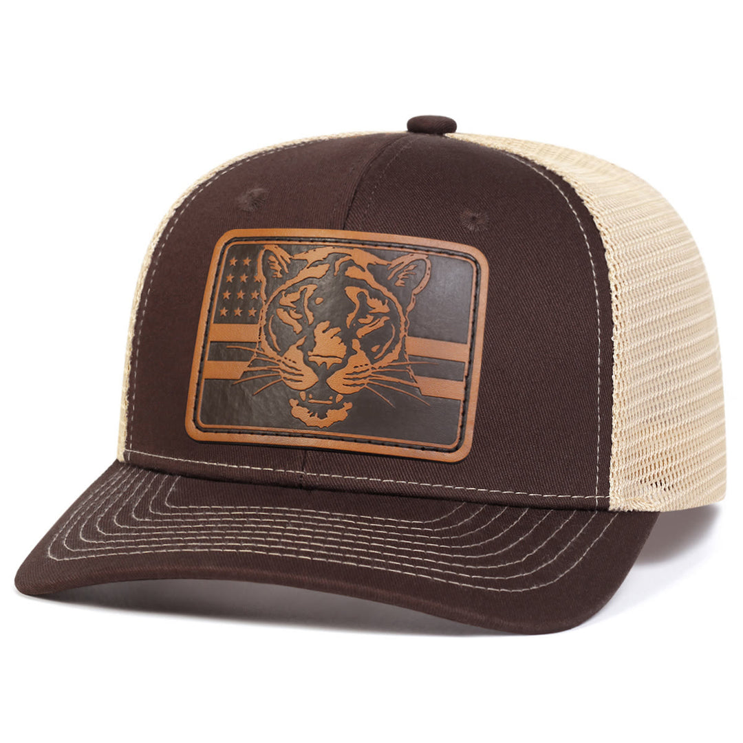 Tiger's Head Flag Adjustable Outdoor Trucker Hat