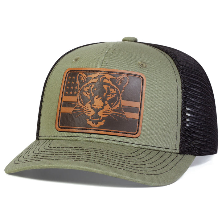 Tiger's Head Flag Adjustable Outdoor Trucker Hat