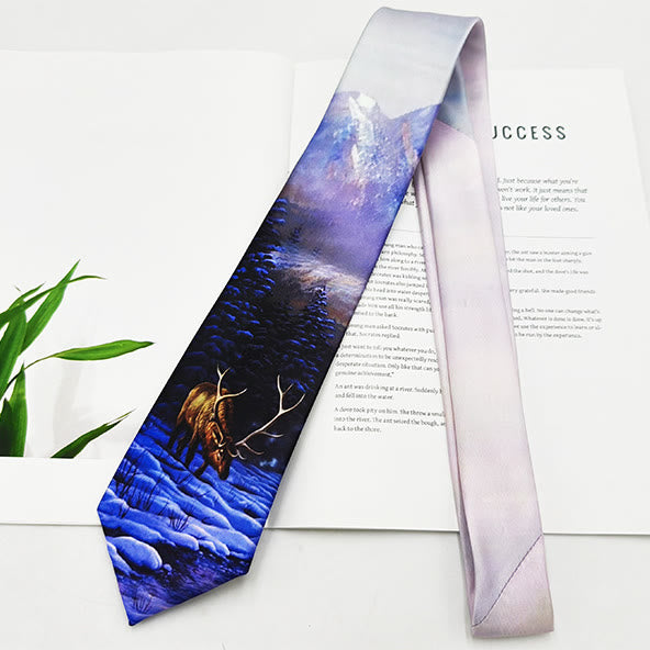 Men's Funny Animal Digital Printing Necktie