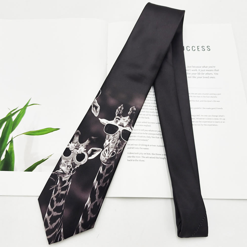 Men's Funny Animal Digital Printing Necktie