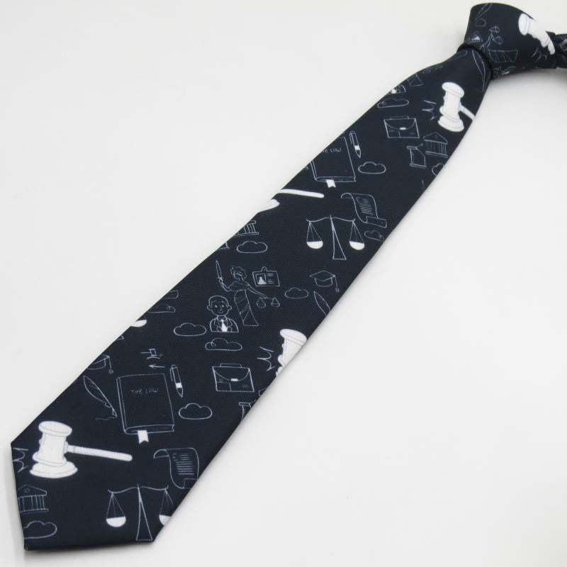 Men's Scales Of Mathematics Pattern Necktie