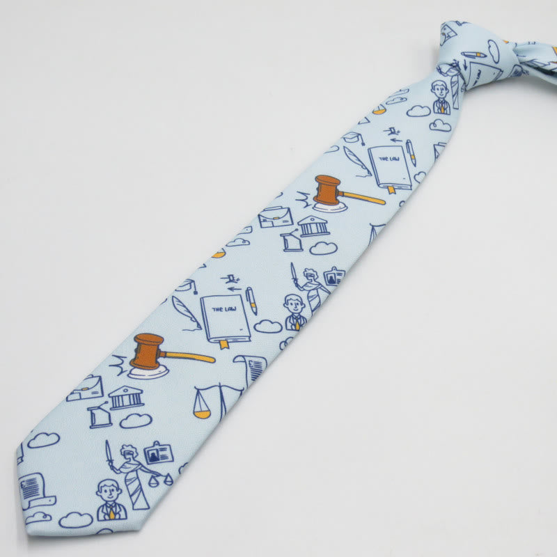 Men's Scales Of Mathematics Pattern Necktie