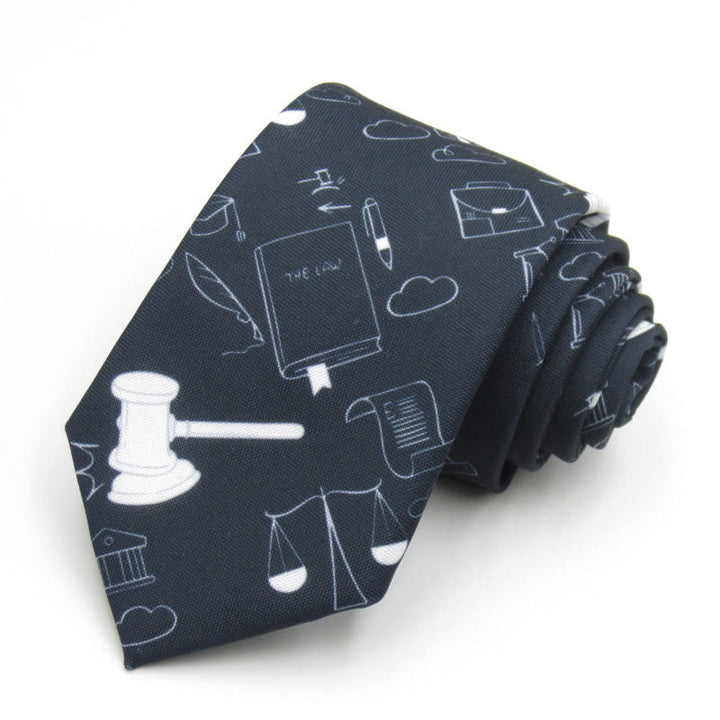 Men's Scales Of Mathematics Pattern Necktie