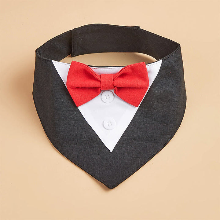 Dog Tuxedo Bandana Pet Bow Tie