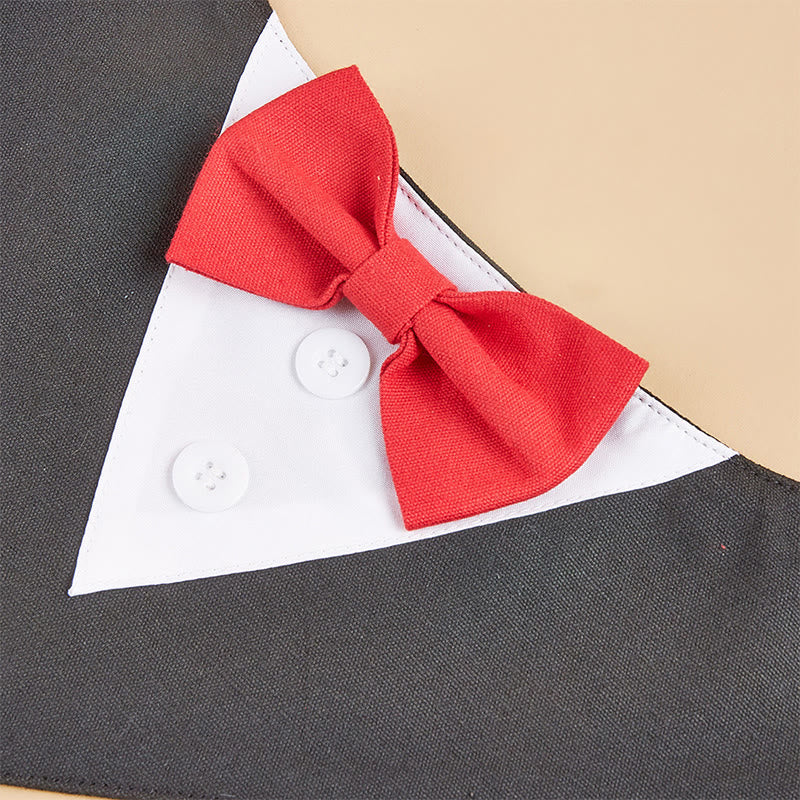 Dog Tuxedo Bandana Pet Bow Tie