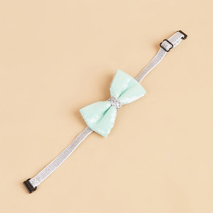 Sparkle Sequin Adjustable Collar Pet Bow Tie