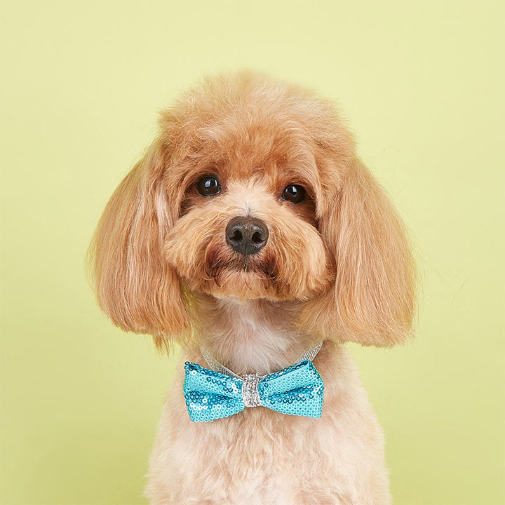 Sparkle Sequin Adjustable Collar Pet Bow Tie