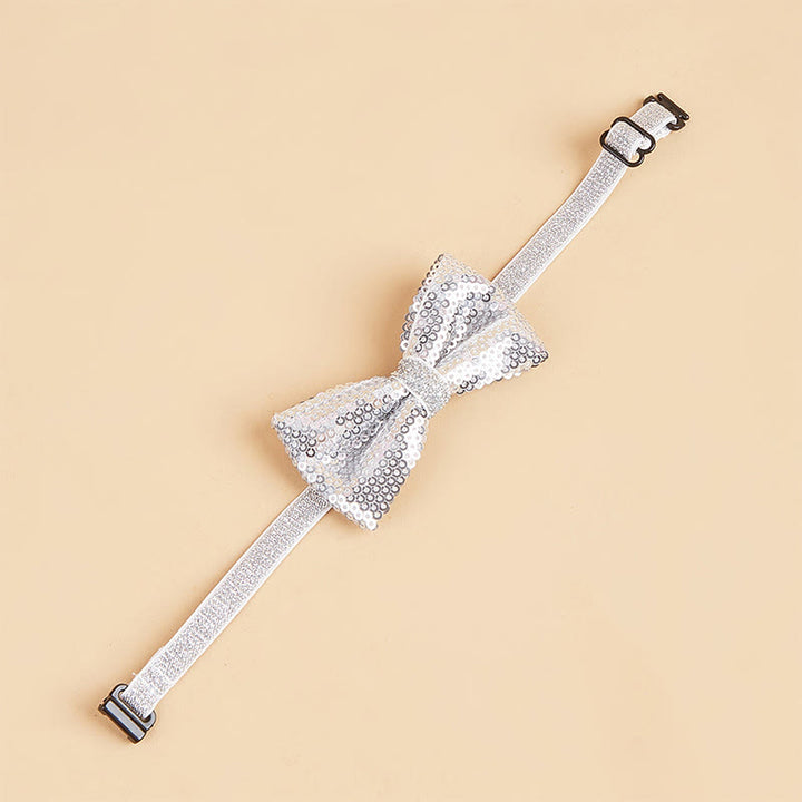 Sparkle Sequin Adjustable Collar Pet Bow Tie