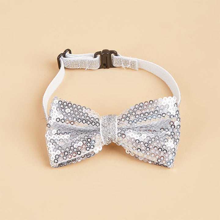 Sparkle Sequin Adjustable Collar Pet Bow Tie