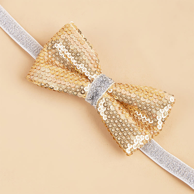 Sparkle Sequin Adjustable Collar Pet Bow Tie