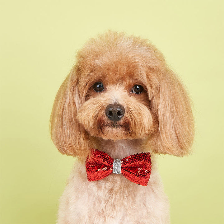 Sparkle Sequin Adjustable Collar Pet Bow Tie