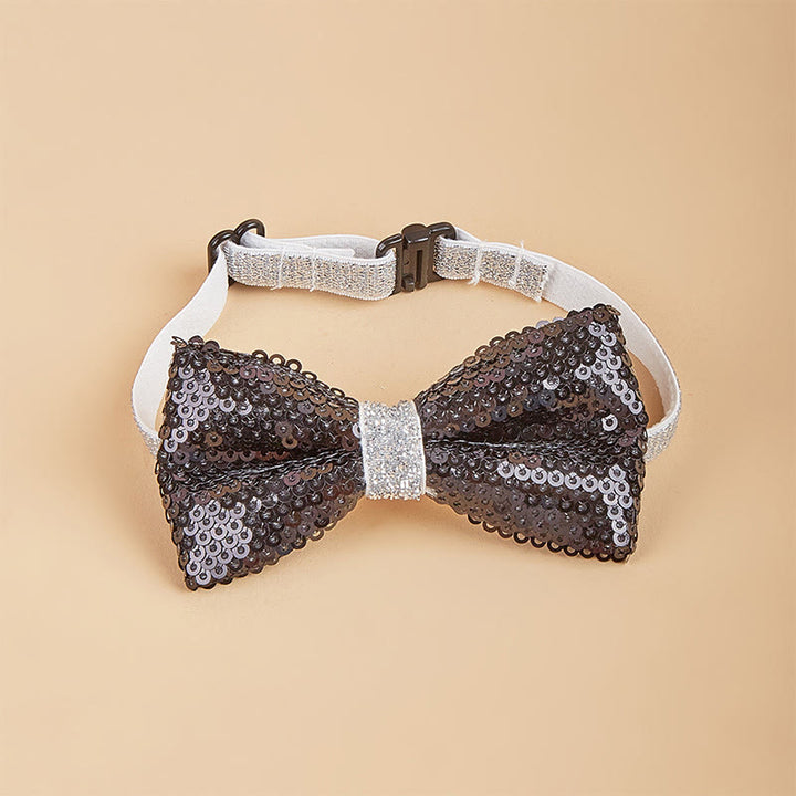 Sparkle Sequin Adjustable Collar Pet Bow Tie