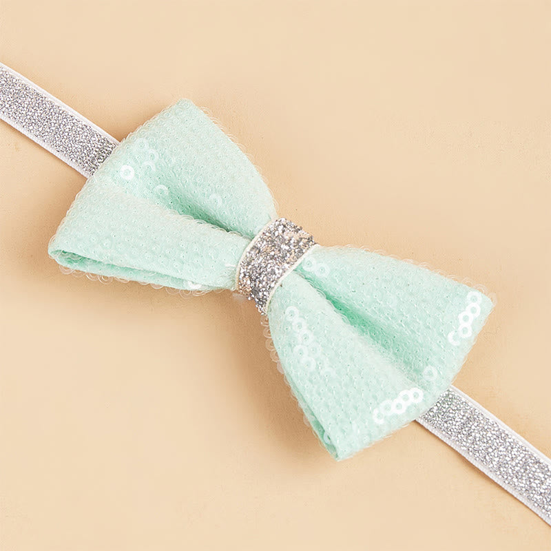Sparkle Sequin Adjustable Collar Pet Bow Tie