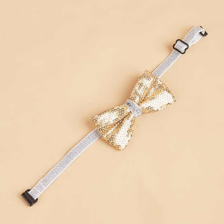 Sparkle Sequin Adjustable Collar Pet Bow Tie