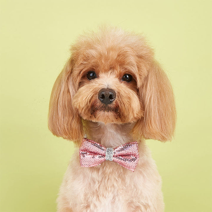 Sparkle Sequin Adjustable Collar Pet Bow Tie