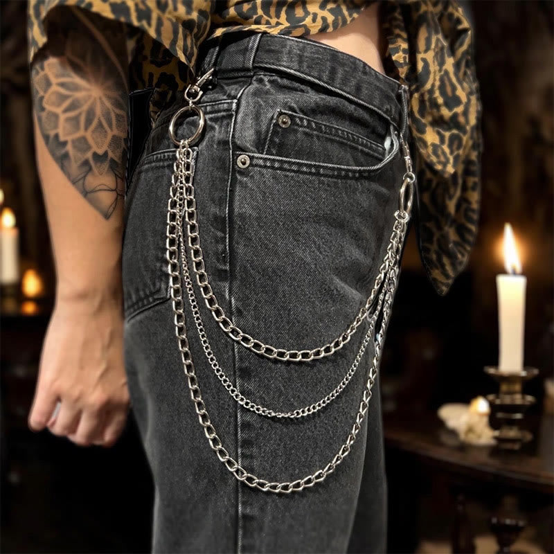 Chain Punk Style Punk Belt Chain Three Layers Gothic Waist Chain โ au.floraltrip
