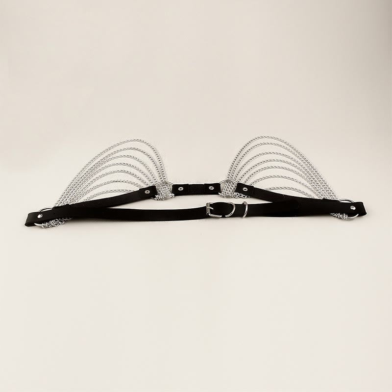 Punk Chain Belt Seven Layers Chain Leather Belt