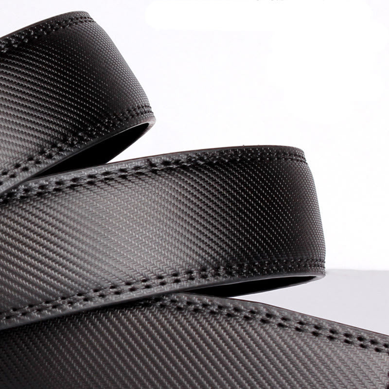 Men's Business Sliding Ratchet Geniune Leather Belt