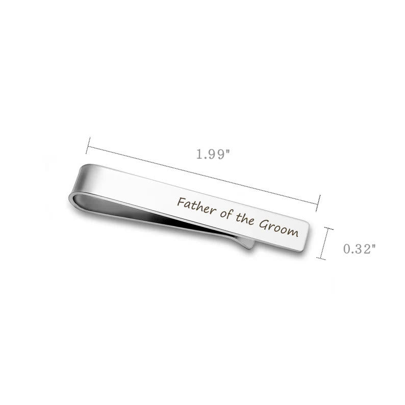 Custom Your Text Wedding Tie Bar For Neckties