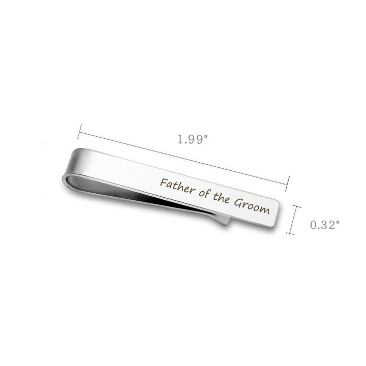 Custom Your Text Wedding Tie Bar For Neckties