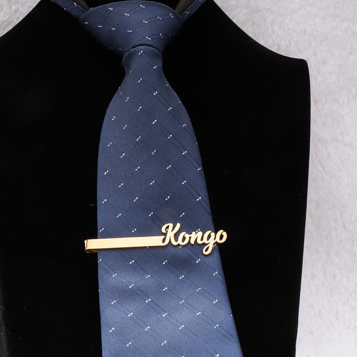 Custom Your Name Wedding Tie Bar For Suit