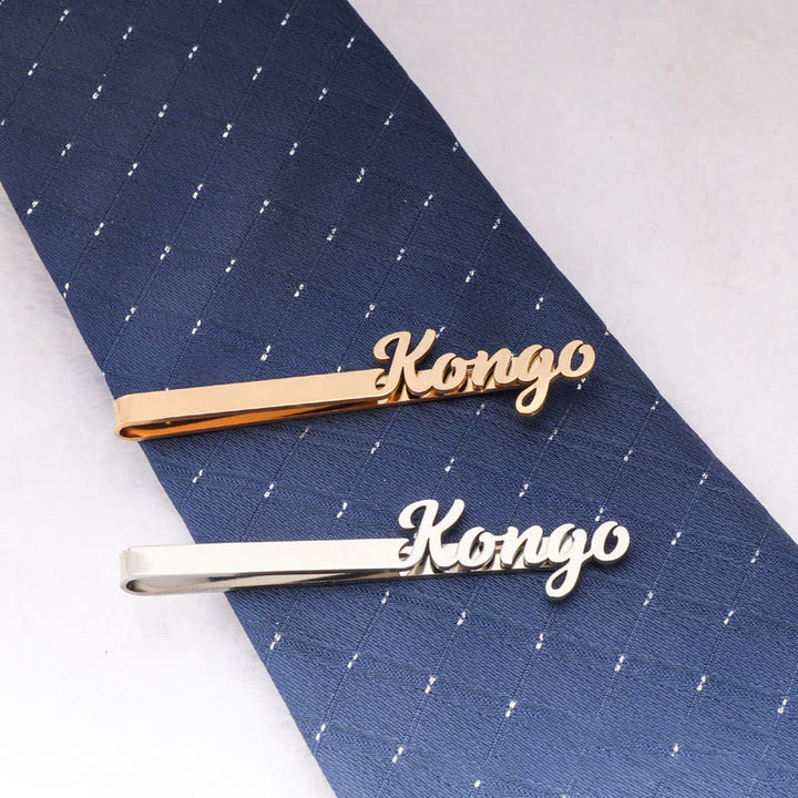 Custom Your Name Wedding Tie Bar For Suit