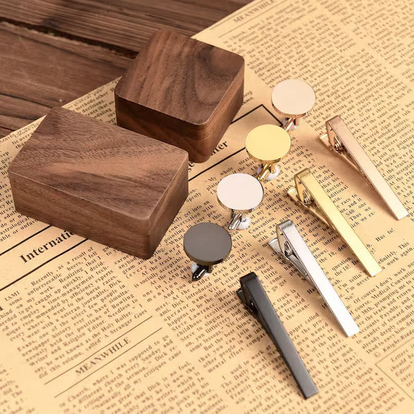 Custom Your Text Wedding Tie Bar Cufflinks For Mens Wear
