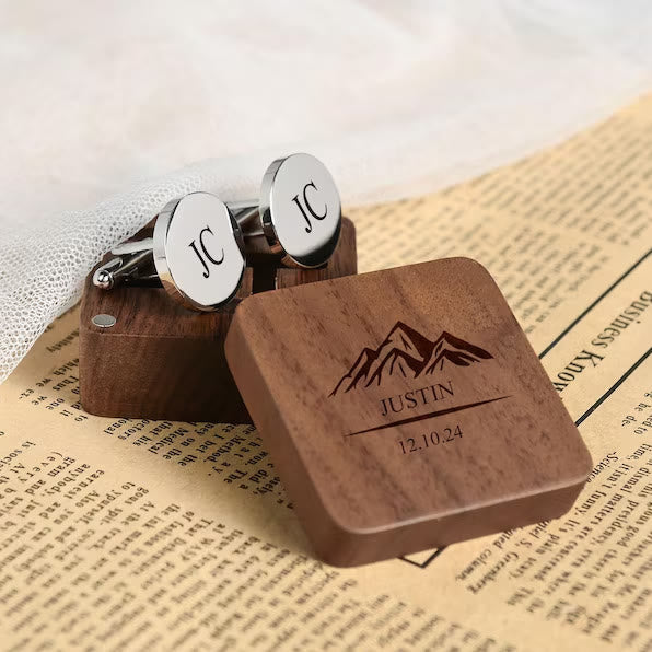 Custom Your Text Wedding Tie Bar Cufflinks For Mens Wear