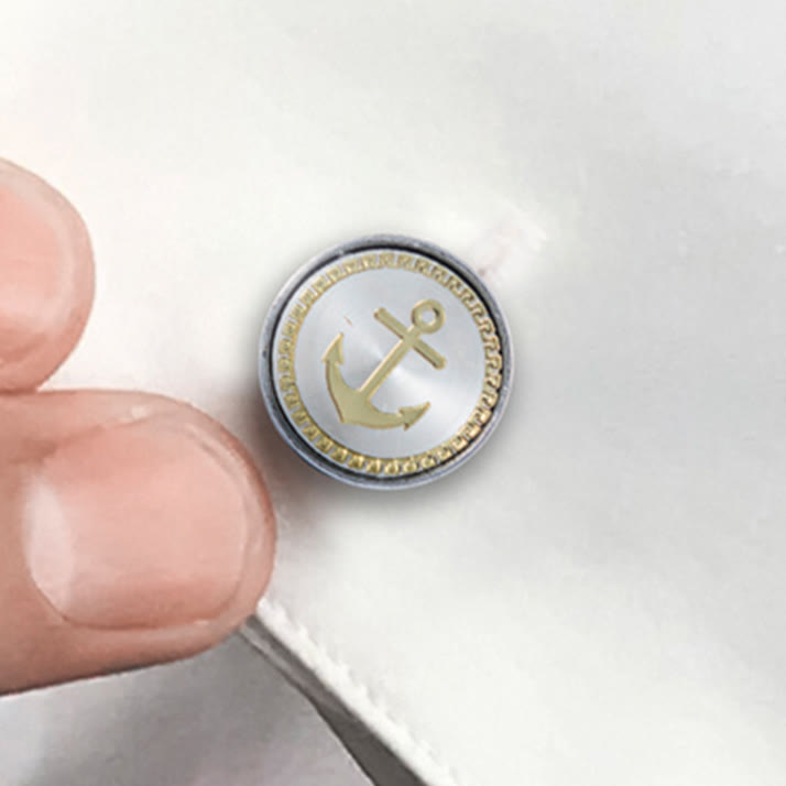 Anchor Tie Bar Cufflinks Set For Wedding Suit - image 1