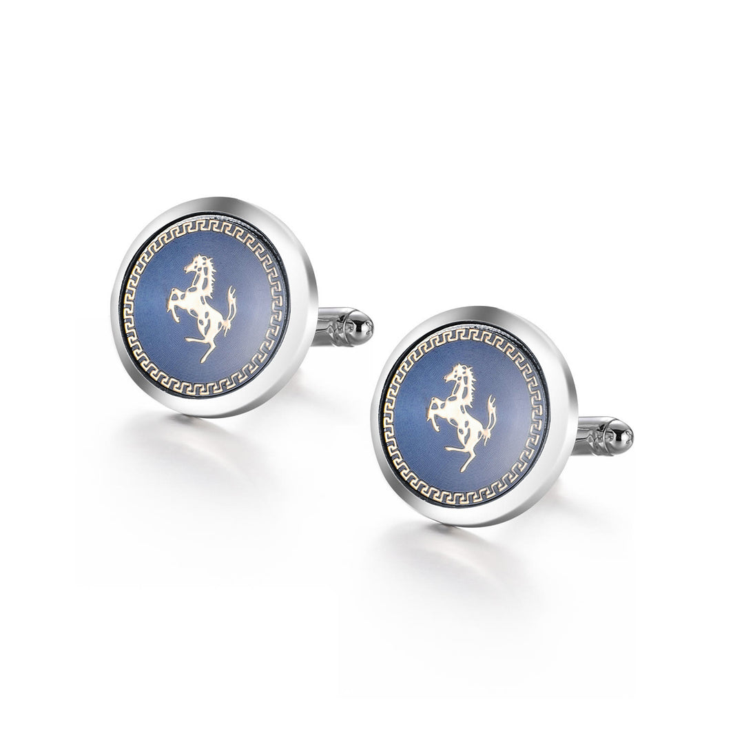 Running Horse Tie Bar Cufflinks Set For Wedding Suit