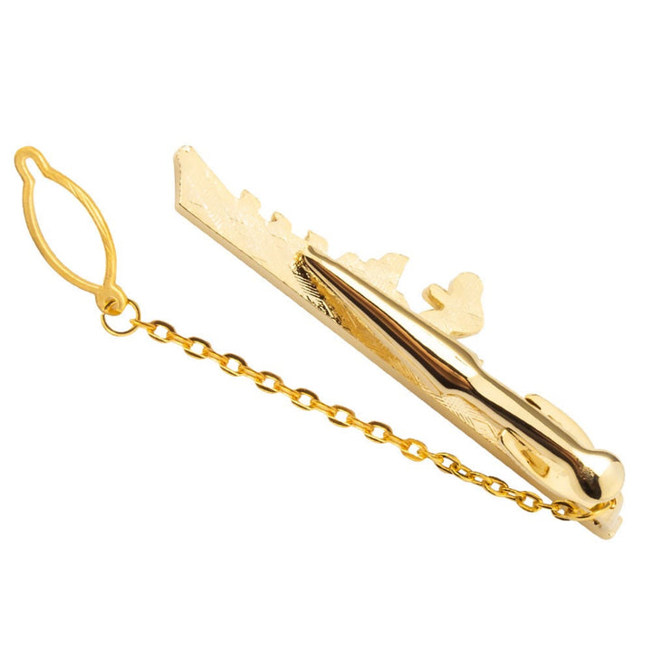 Warship Shape With Anchor Tie Clip For Suit